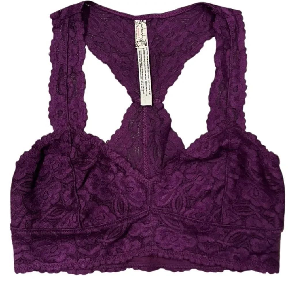 Free People Galloon Lace Racerback Bralette Purple Size XS
